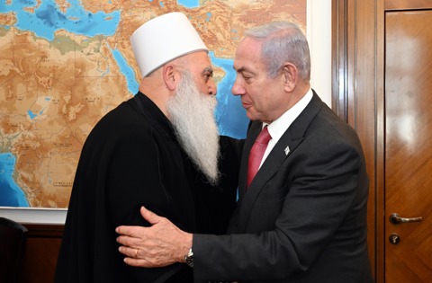 ראש הממשלה נתניהו ושייח' מוואפק טריף, השבוע