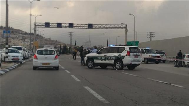 זירת ניסיון פיגוע דריסה במחסום א-זעיים סמוך לירושלים 25.11.20