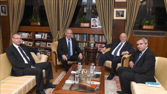 ריבלין, נתניהו, אלקין ולוין, יממה לפני פקיעת המנדט של גנץ 19.11.19