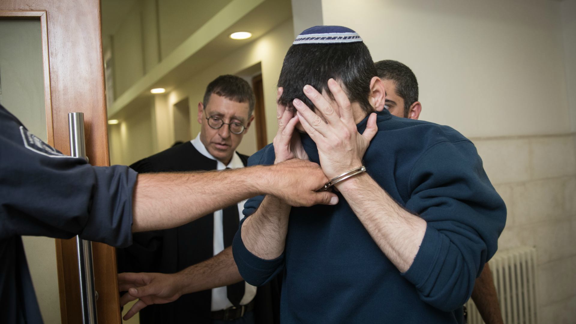 הנאשם בבית המשפט בירושלים, היום