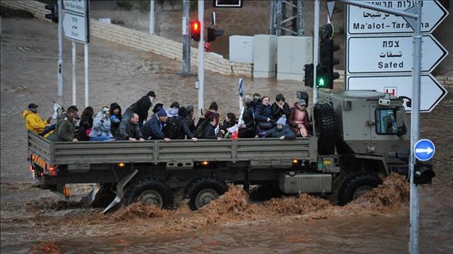 שטפונות בנהריה, נהריה, 08.01.2020