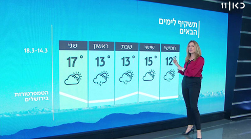 תחזית מזג האוויר: גשם מצפון הארץ עד צפון הנגב