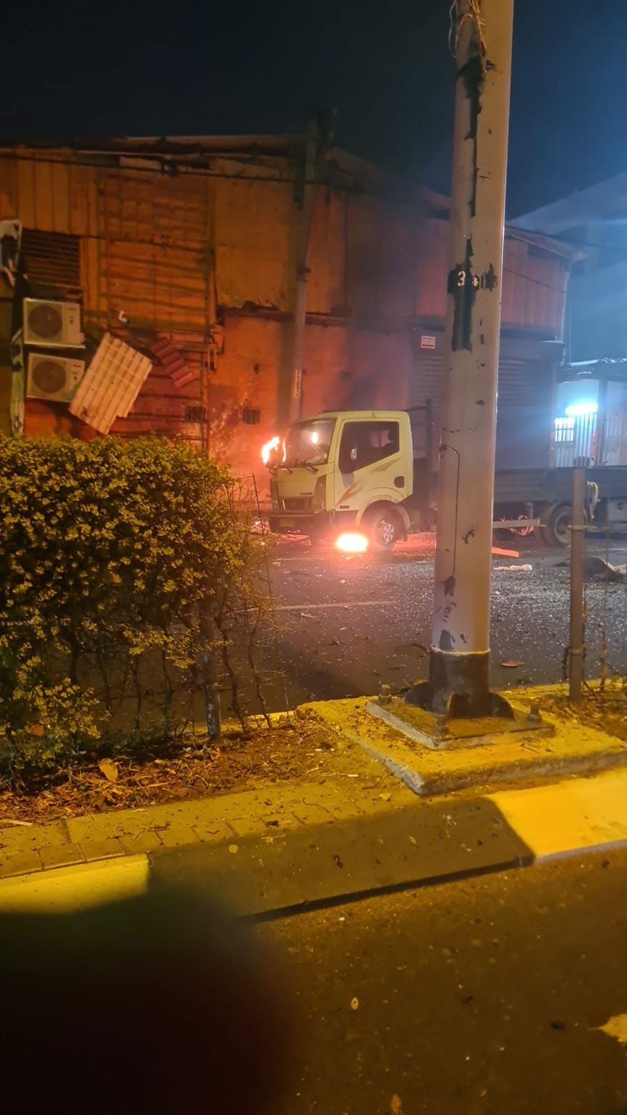 פיצוץ משאית בתל אביב