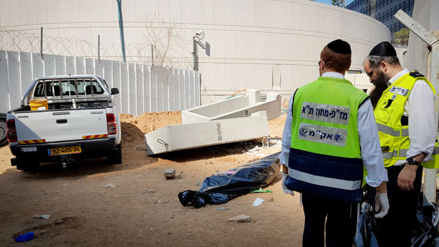 אתר בנייה בו נהרג פועל