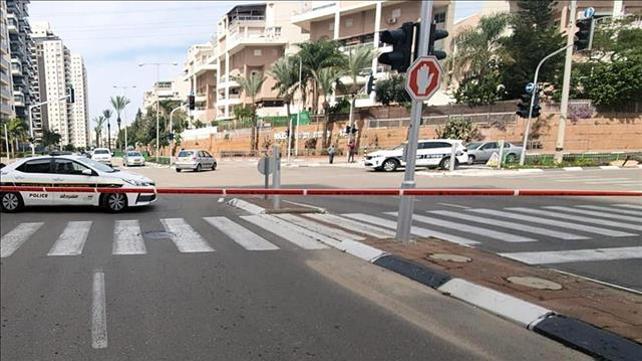 זירת התאונה בראשון לציון, 9 במארס 2020
