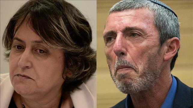 מזכ"לית הסתדרות המורים יפה בן דוד והשר רפי פרץ