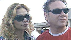 אורנה ומשה דץ בהלוויתו של עוזי חיטמן. 17.10.2004