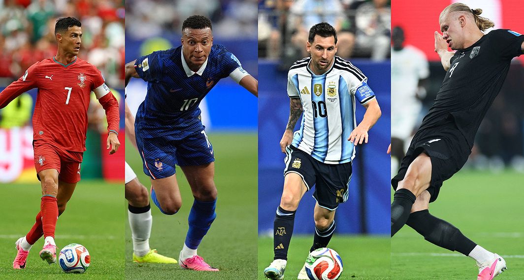 Haland, Messi, Mbappe, Ronaldo