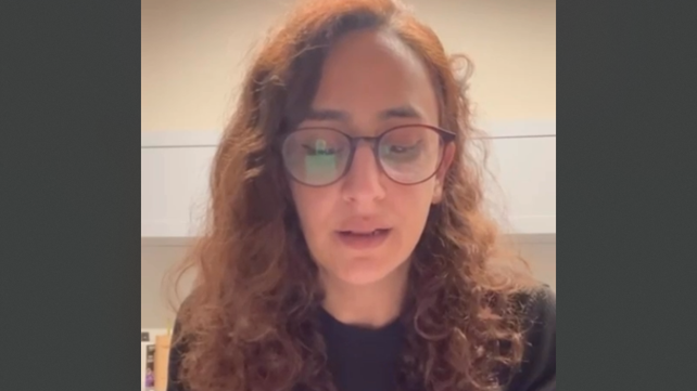 שרון אלוני קוניו בסרטון שבו פנתה לחמאס