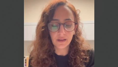 שרון אלוני קוניו בסרטון שבו פנתה לחמאס