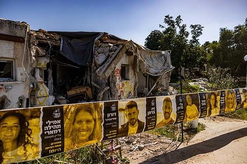 בתים שחרבו בקיבוץ כפר עזה בטבח 7 באוקטובר