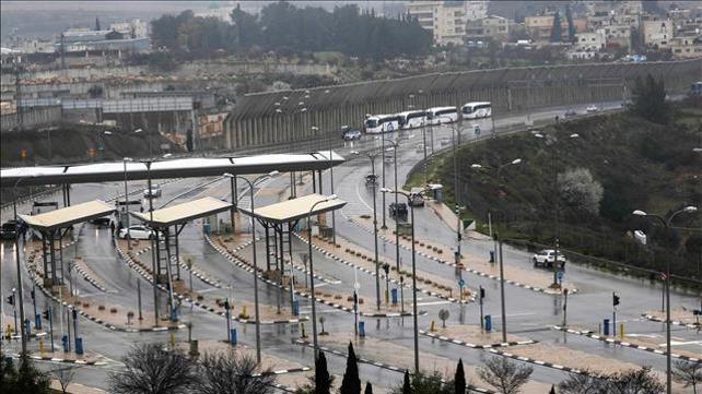 מחסום ליד בית לחם, מרץ 2020