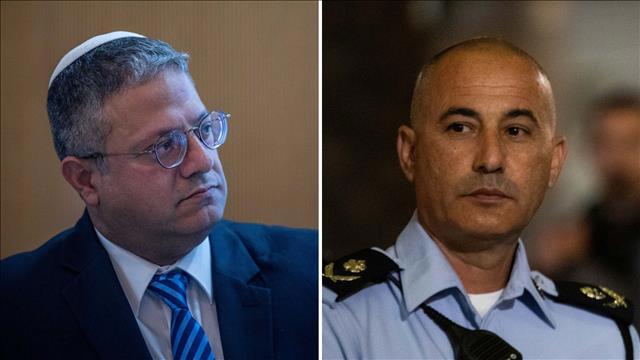 מפקד מחוז ירושלים דורון תורג'מן והשר לביטחון לאומי איתמר בן גביר 