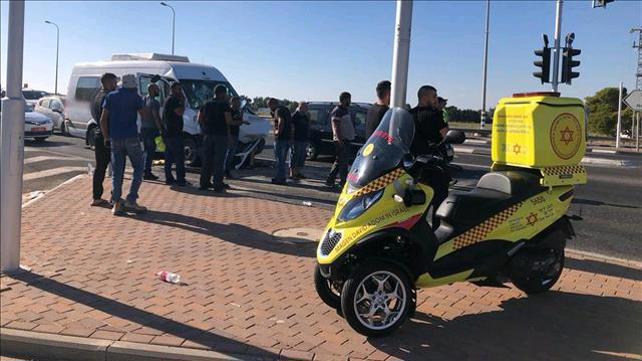זירת התאונה ליד כפר יונה, אוגוסט 2019