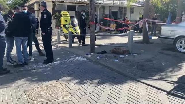 זירת הירי ברחוב סבא משפולה ביפו 24.01.21