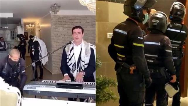 שורים הפסיקו תפילה של שני אחים בבית בבני ברק בגלל תלונה על רעש. 14.04.20