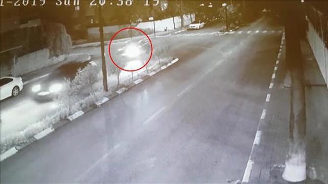 תיעוד הרכב נמלט מזירת הפגע וברח