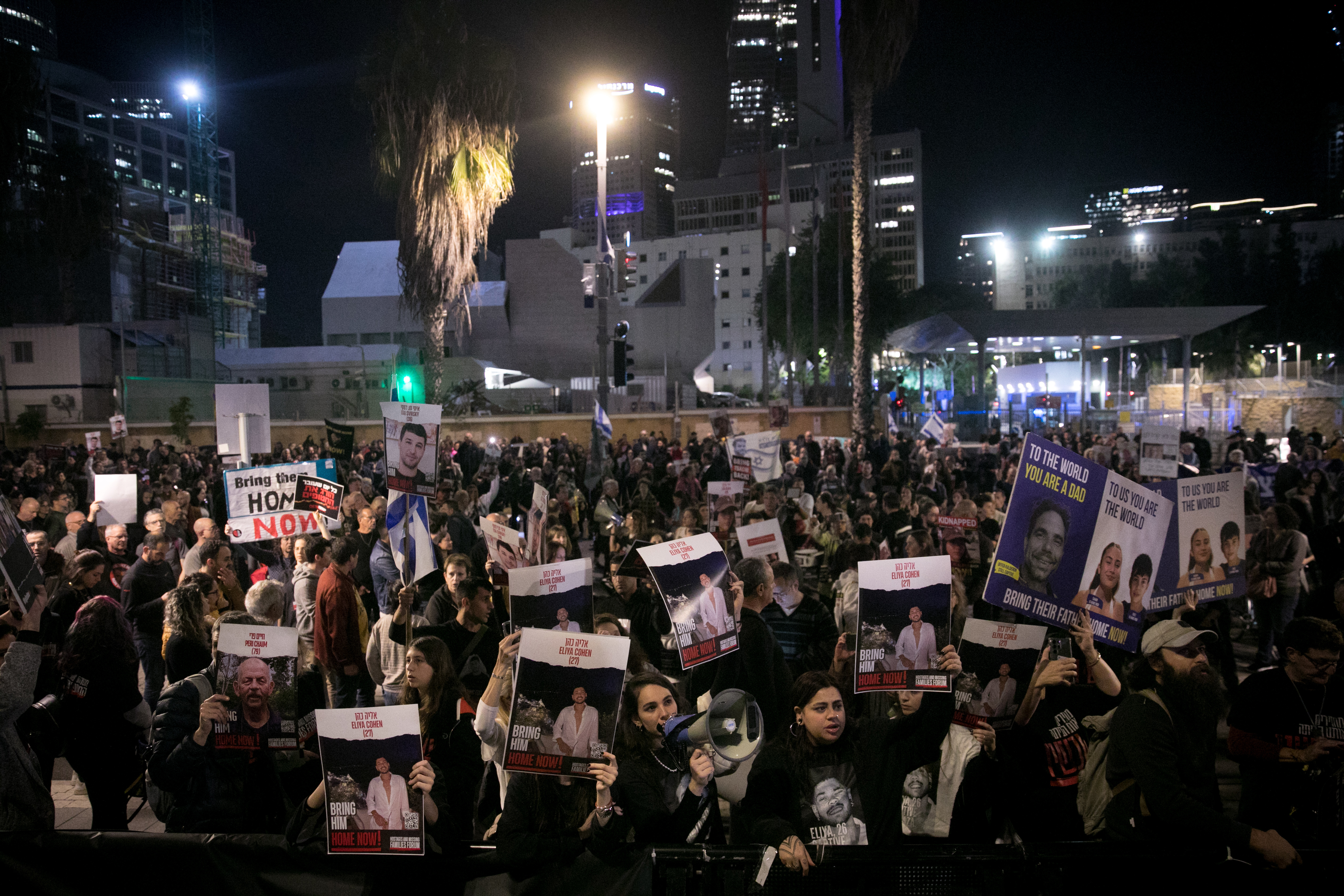 הפגנה לשחרור החטופים לאחר הירי בשלושת החטופים בשוגג בעזה 15.12.23