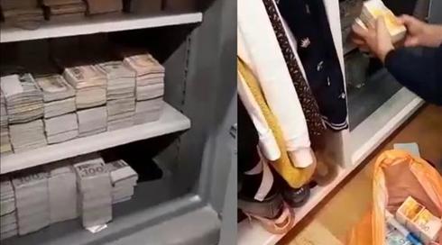 תיעוד: כך המשטרה מרוקנת מאות אלפי דולרים מכספת בביתו של חשוד בעוקץ מיליונים