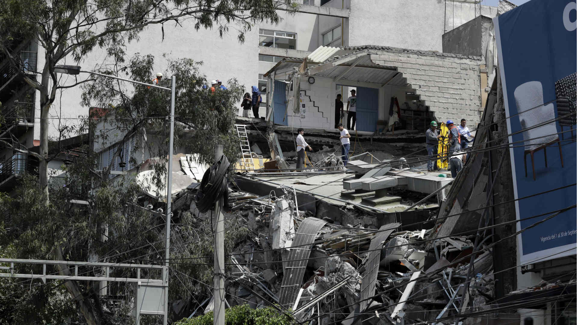 מבנה שקרס בעיר מקסיקו, היום