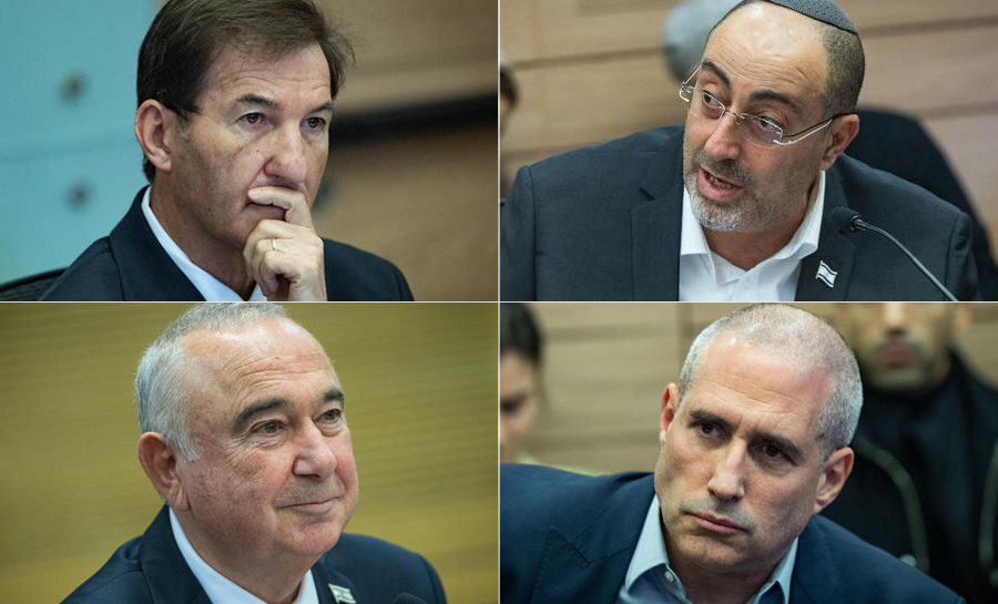 חברי הכנסת ניסים ואטורי, בועז ביסמוט, חנוך מילביצקי ואלי דלל