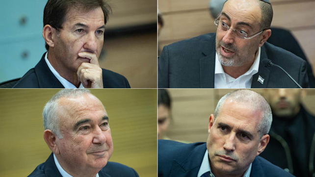 חברי הכנסת ניסים ואטורי, בועז ביסמוט, חנוך מילביצקי ואלי דלל