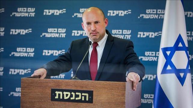 נפתלי בנט בישיבת סיעת ימינה בכנסת 12.04.21