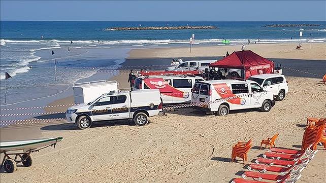 החיפושים אחר הטובע בתל אביב 20 באוגוסוט