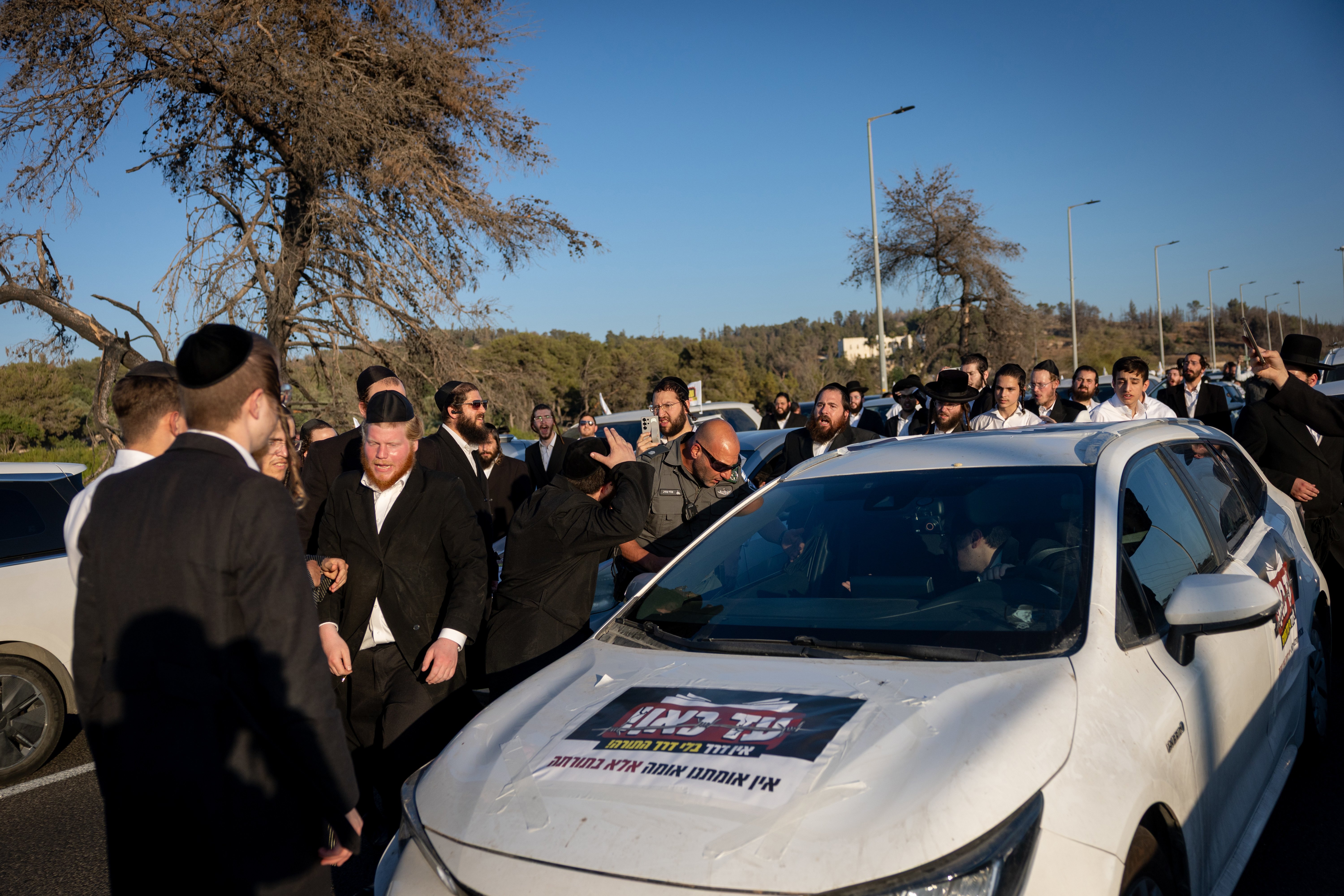 הפגנת החרדים בכבישי ישראל בשבוע שעבר