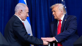 דונלד טראמפ ובנימין נתניהו במאר-א-לאגו