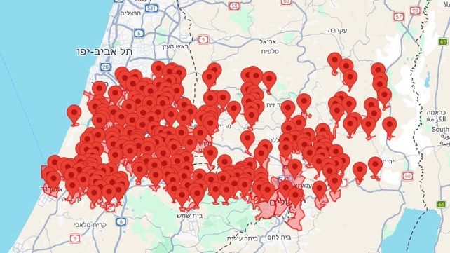 שיגורים מאיראן לאזור המרכז, היום