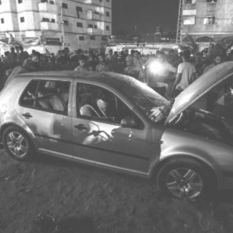 Car damaged in Gaza blast