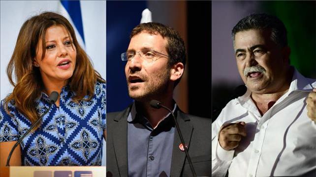איציק שמולי, אורלי לוי ועמיר פרץ