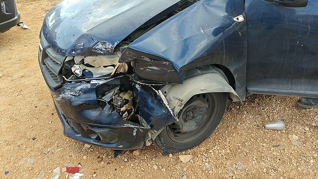 רכב שניזוק בדיר ג'ריר