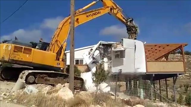 בית שנהרס בבנימין ב-2017