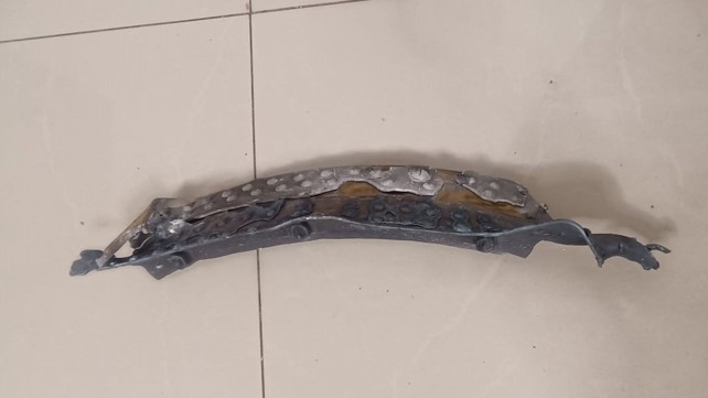 שבר יירוט של הירי מתימן שנפל בקריית יערים