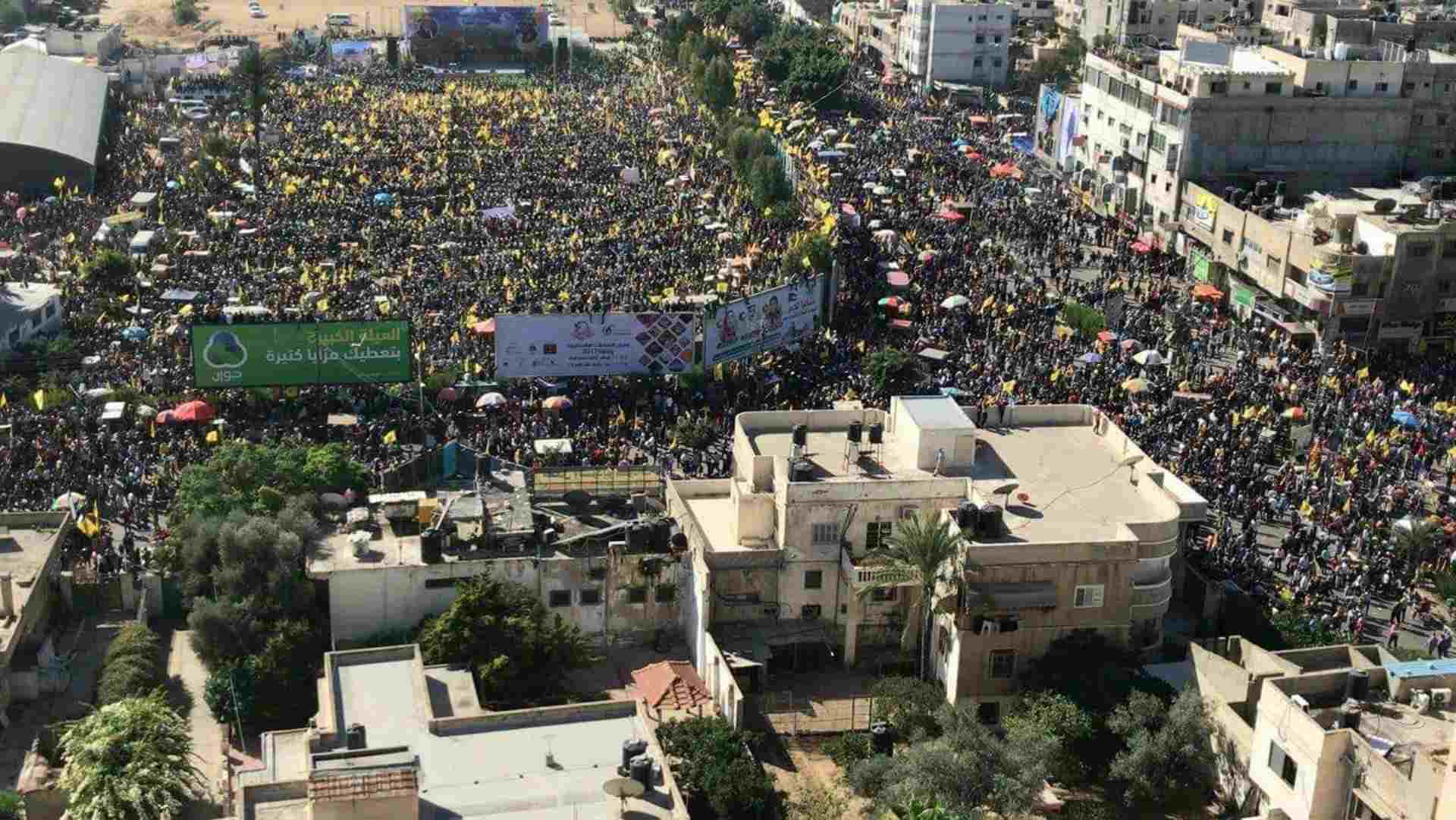 עצרת לציון 13 שנים למותו של יאסר ערפאת בעיר עזה