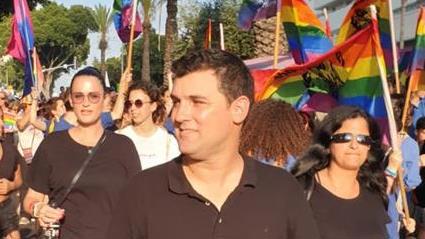 ח"כ איתן גינזבורג במצעד הגאווה ברעננה, יוני 2019