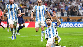 מסי חוגג שער בגמר המונדיאל מול צרפת ב-2022