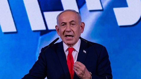בנימין נתניהו במטה הליכוד בליל הבחירות לכנסת ה-26, 28.10.26