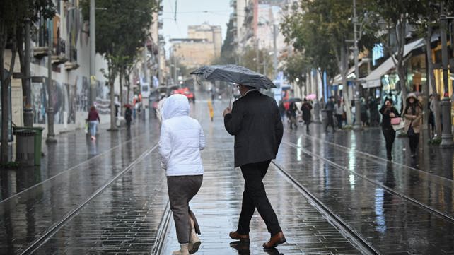 גשם,חורף, מזג אוויר, מטריות, ירושלים
