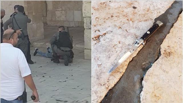 ההשתלטות על המחבל בשער השלשלת בירושלים, סכין המחבל, 26.09.19