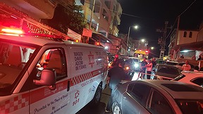 אמבולנס מד"א בזירת הרצח הכפול ביפיע