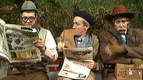 גידי גוב, אבי קושניר, מוני מושונוב. 1991