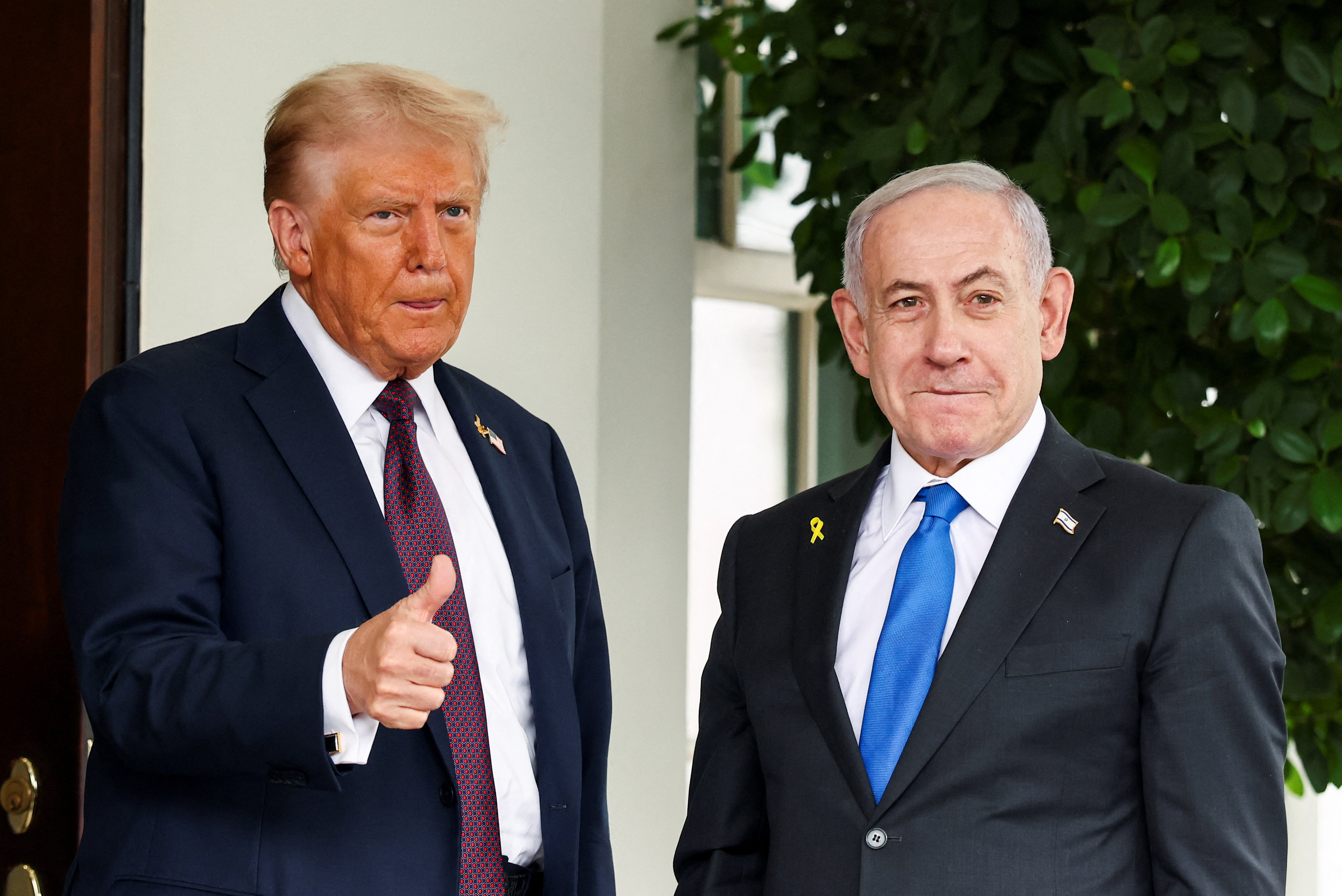 ראש הממשלה נתניהו והנשיא טראמפ בבית הלבן, היום