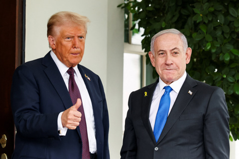 ראש הממשלה נתניהו והנשיא טראמפ בבית הלבן, היום