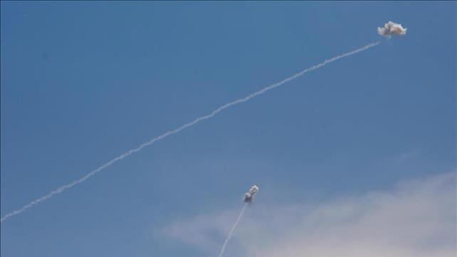 שובלי רקטות ששוגרו ויירוטים מרצועת עזה 12.11.19