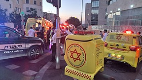 זירת השוד שהסתבך בירושלים