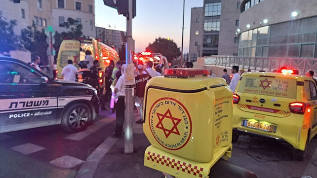 זירת השוד שהסתבך בירושלים