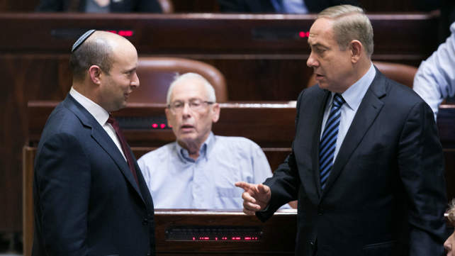 רה"מ נתניהו לצד שר החינוך בנט